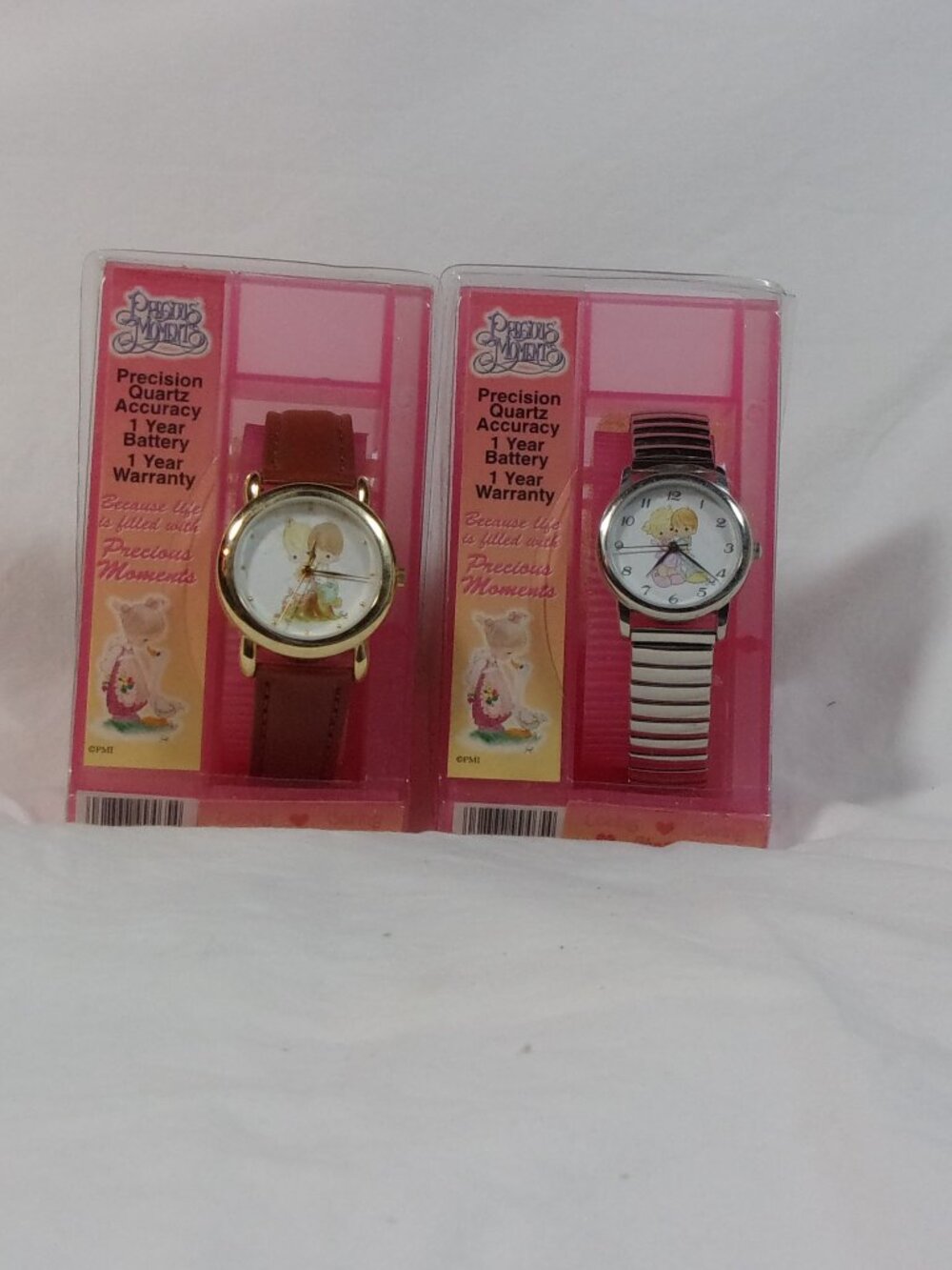 TWO-IN ORIGINAL BOX-VINTAGE PRECIOUS MOMENTS WRISTWATCHES-NOT TESTED